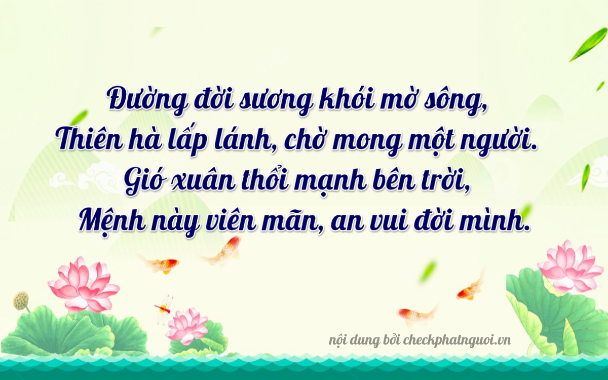 Bài thơ ý nghĩa cho <b>biển số 48B1-10047</b> tại website checkphatnguoi.vn