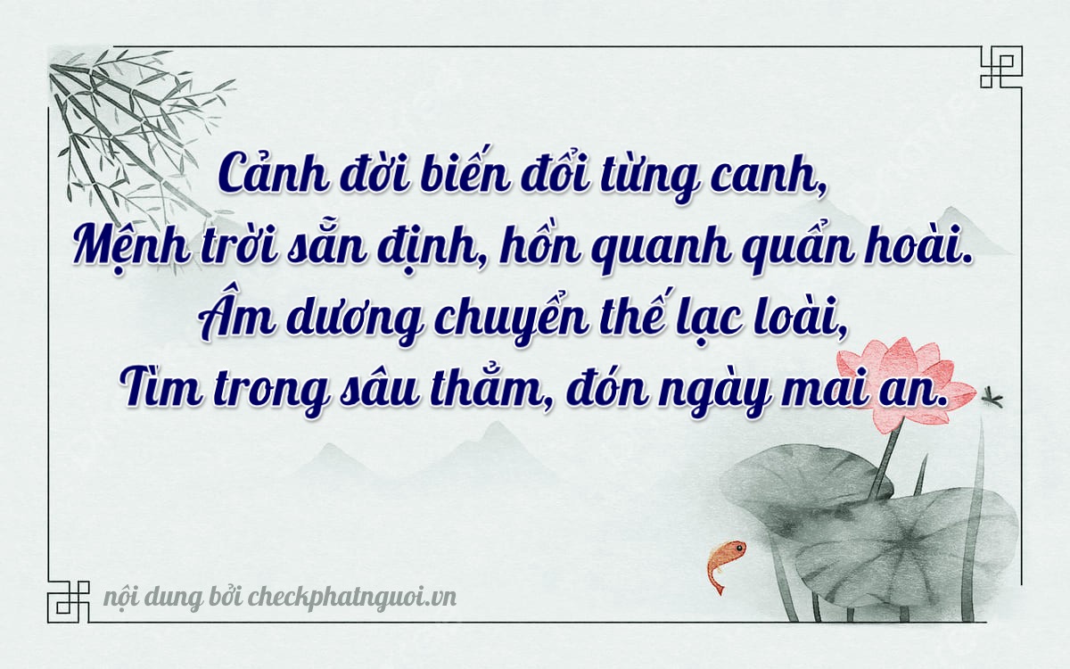 Bài thơ ý nghĩa cho <b>biển số 48B1-18168</b> tại website checkphatnguoi.vn
