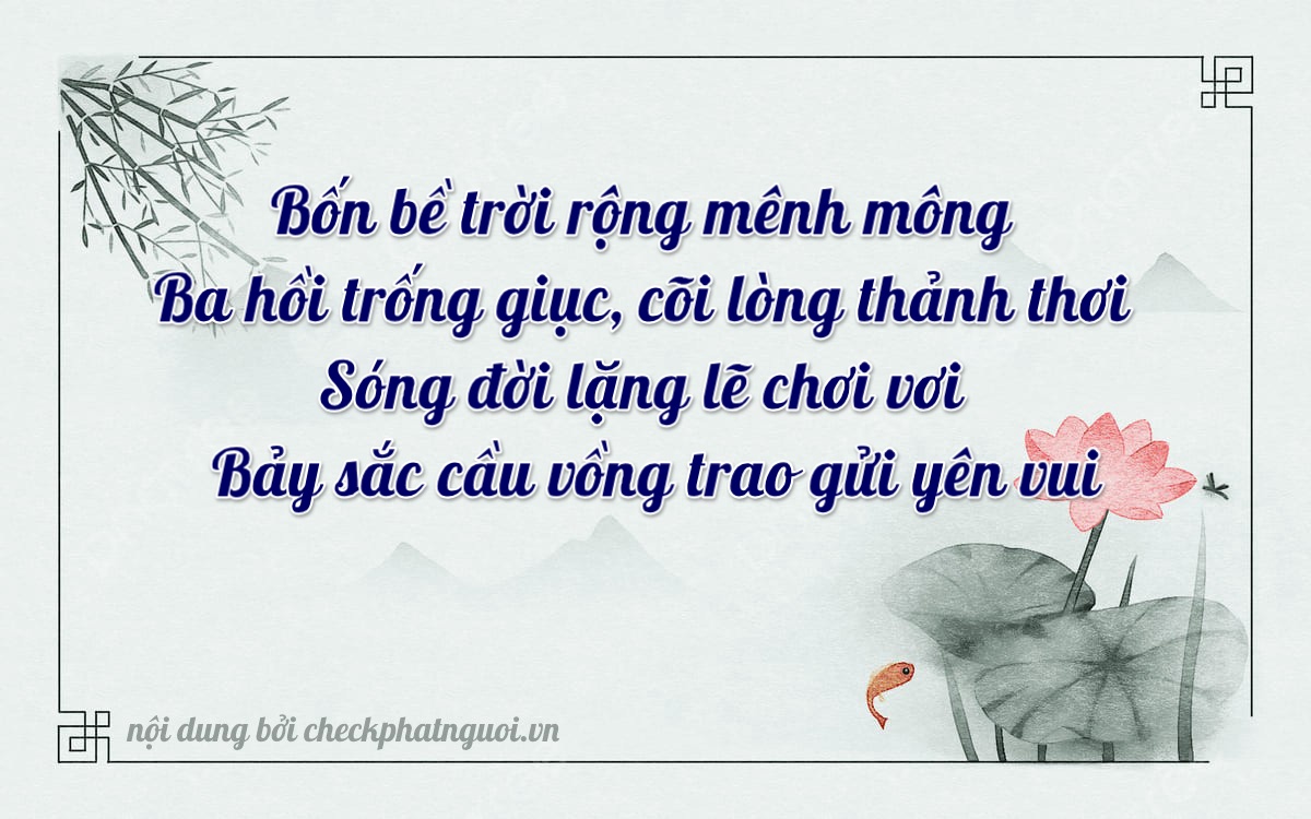 Bài thơ ý nghĩa cho <b>biển số 48B1-43347</b> tại website checkphatnguoi.vn