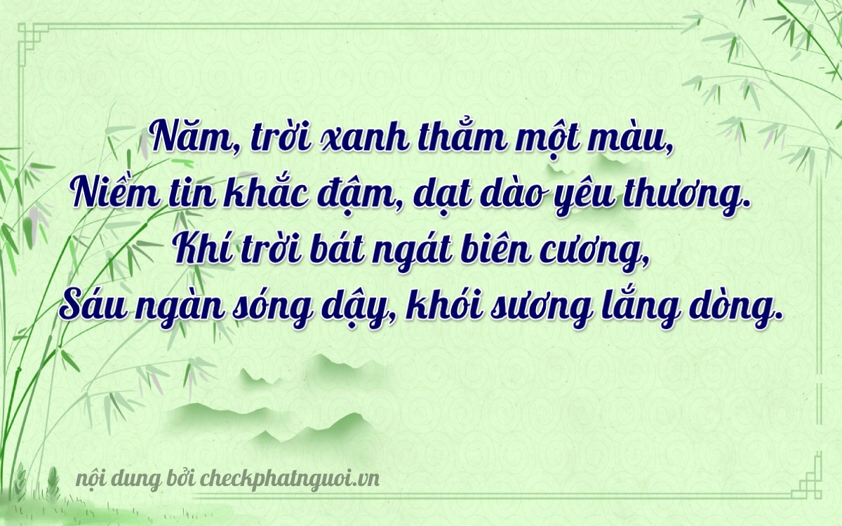 Bài thơ ý nghĩa cho <b>biển số 48C-05168</b> tại website checkphatnguoi.vn