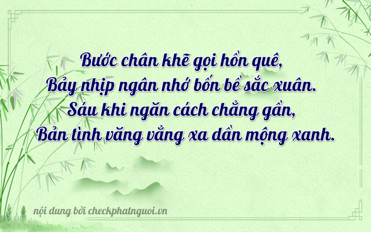 Bài thơ ý nghĩa cho <b>biển số 48C-07447</b> tại website checkphatnguoi.vn