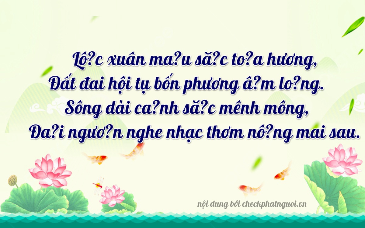 Bài thơ ý nghĩa cho <b>biển số 48E1-39216</b> tại website checkphatnguoi.vn