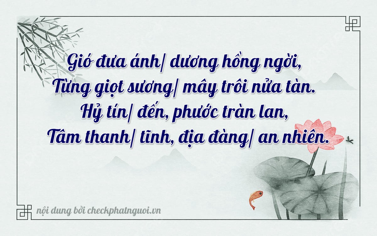 Bài thơ ý nghĩa cho <b>biển số 48E1-40260</b> tại website checkphatnguoi.vn