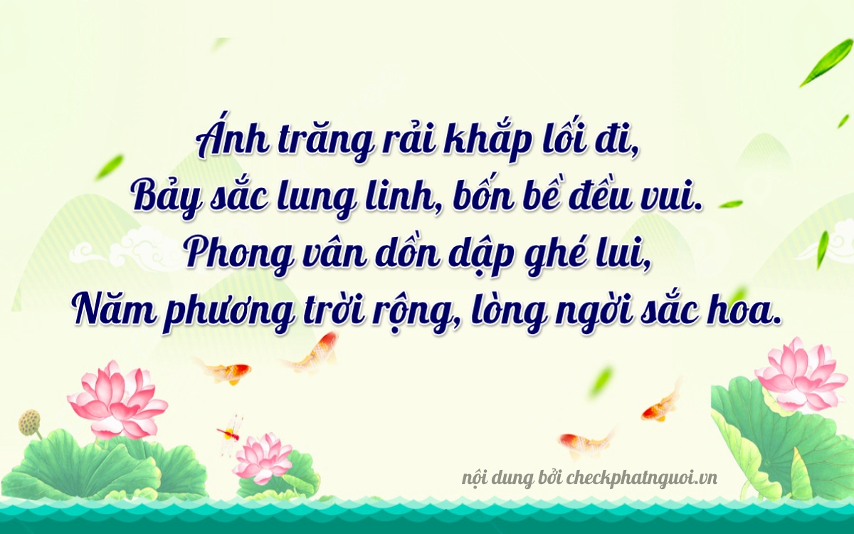 Bài thơ ý nghĩa cho <b>biển số 48E-17575</b> tại website checkphatnguoi.vn