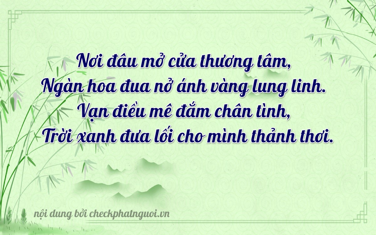 Bài thơ ý nghĩa cho <b>biển số 48F-00114</b> tại website checkphatnguoi.vn