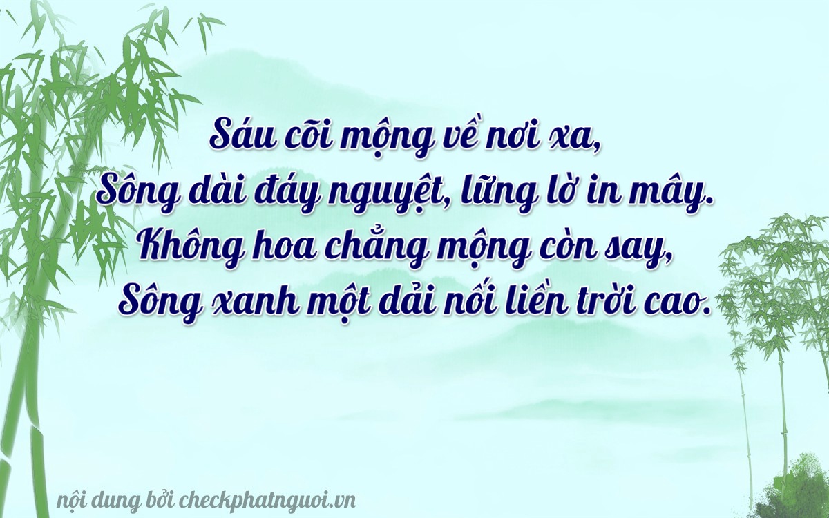Bài thơ ý nghĩa cho <b>biển số 48F1-20646</b> tại website checkphatnguoi.vn