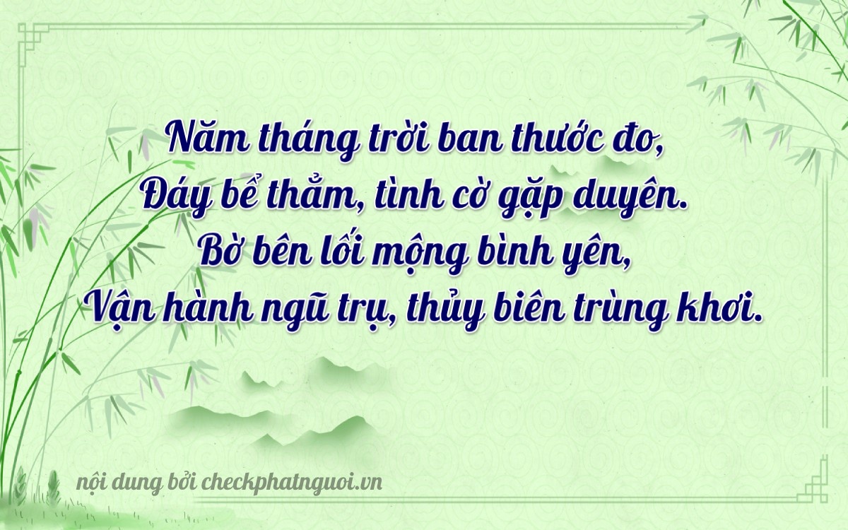 Bài thơ ý nghĩa cho <b>biển số 48F1-25487</b> tại website checkphatnguoi.vn