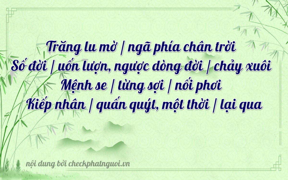 Bài thơ ý nghĩa cho <b>biển số 48F-86406</b> tại website checkphatnguoi.vn