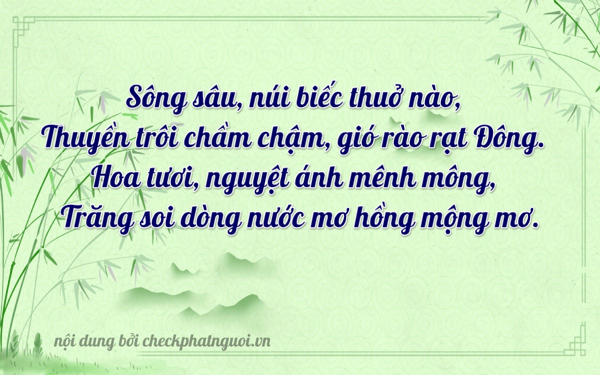 Bài thơ ý nghĩa cho <b>biển số 48H1-27857</b> tại website checkphatnguoi.vn