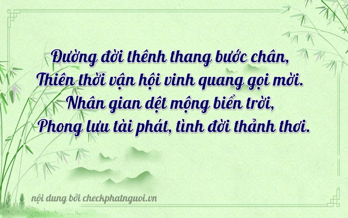 Bài thơ ý nghĩa cho <b>biển số 4975</b> tại website checkphatnguoi.vn