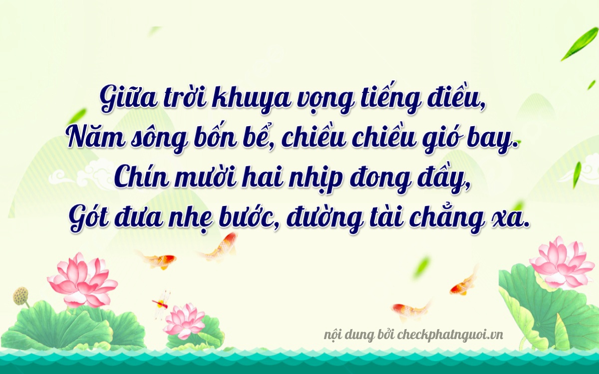 Bài thơ ý nghĩa cho <b>biển số 49A-02091</b> tại website checkphatnguoi.vn