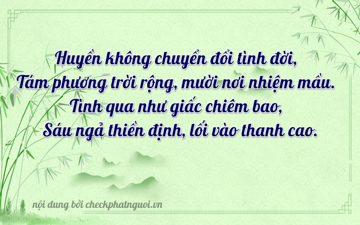 Bài thơ ý nghĩa cho <b>biển số 49A-08694</b> tại website checkphatnguoi.vn