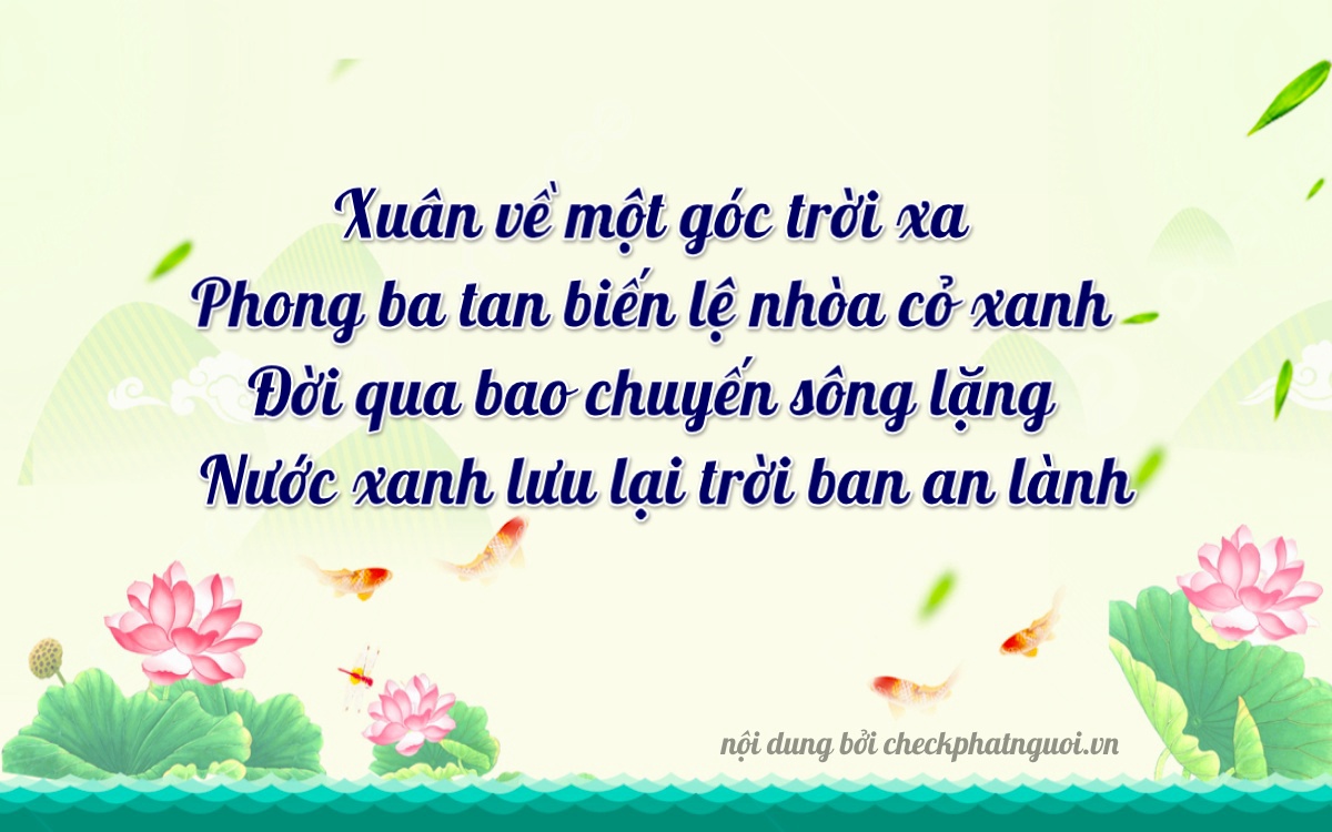 Bài thơ ý nghĩa cho <b>biển số 49A1-02765</b> tại website checkphatnguoi.vn