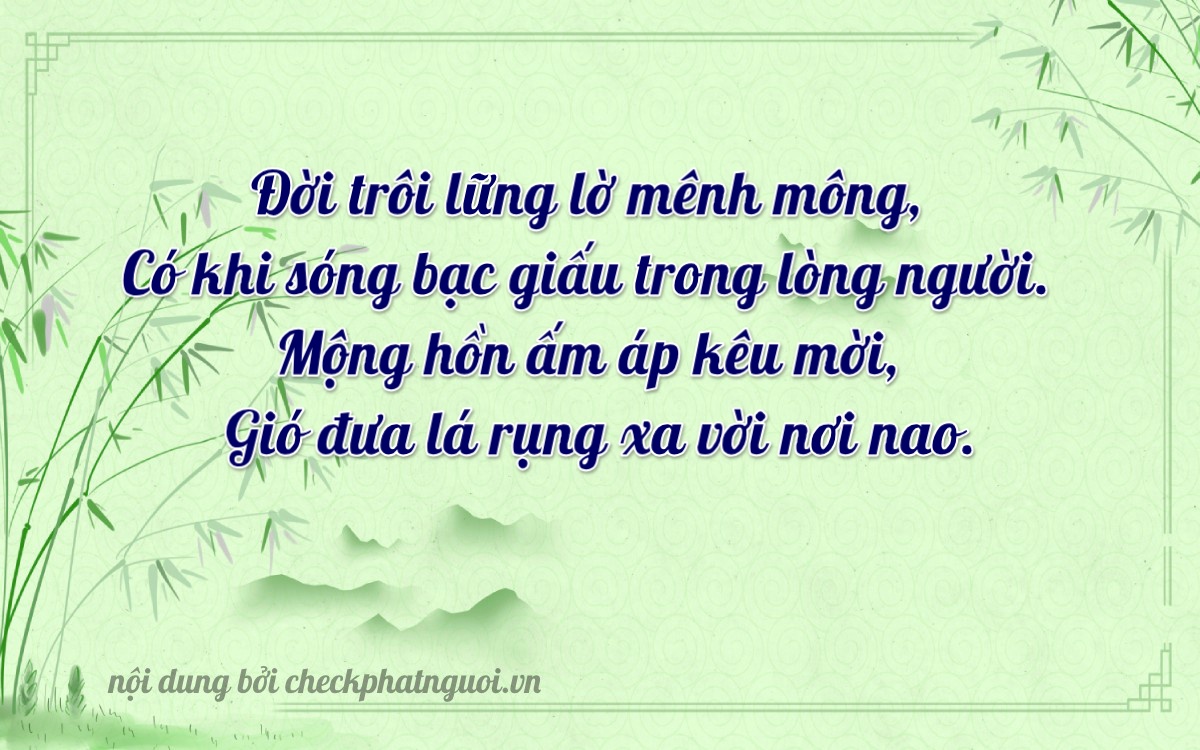 Bài thơ ý nghĩa cho <b>biển số 49A-14387</b> tại website checkphatnguoi.vn