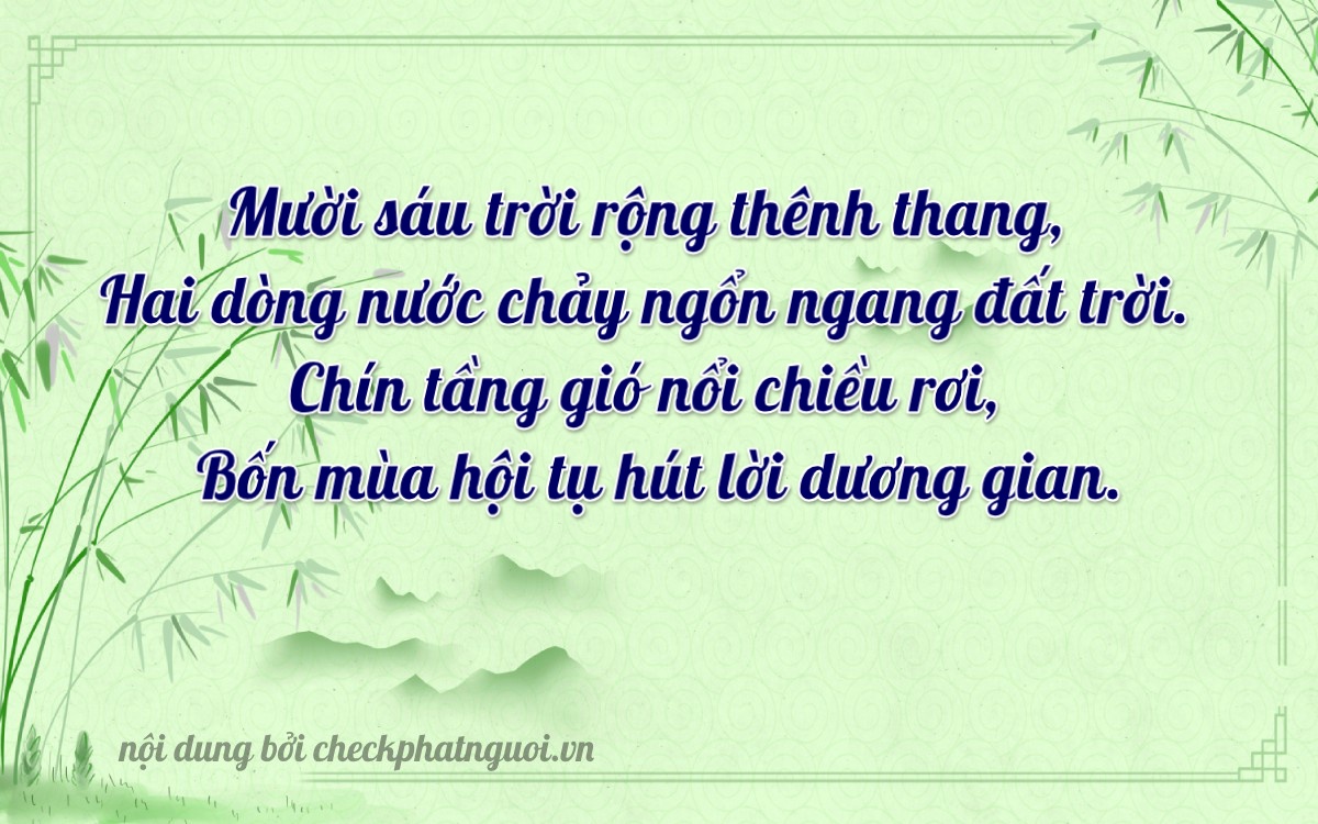 Bài thơ ý nghĩa cho <b>biển số 49A-16294</b> tại website checkphatnguoi.vn