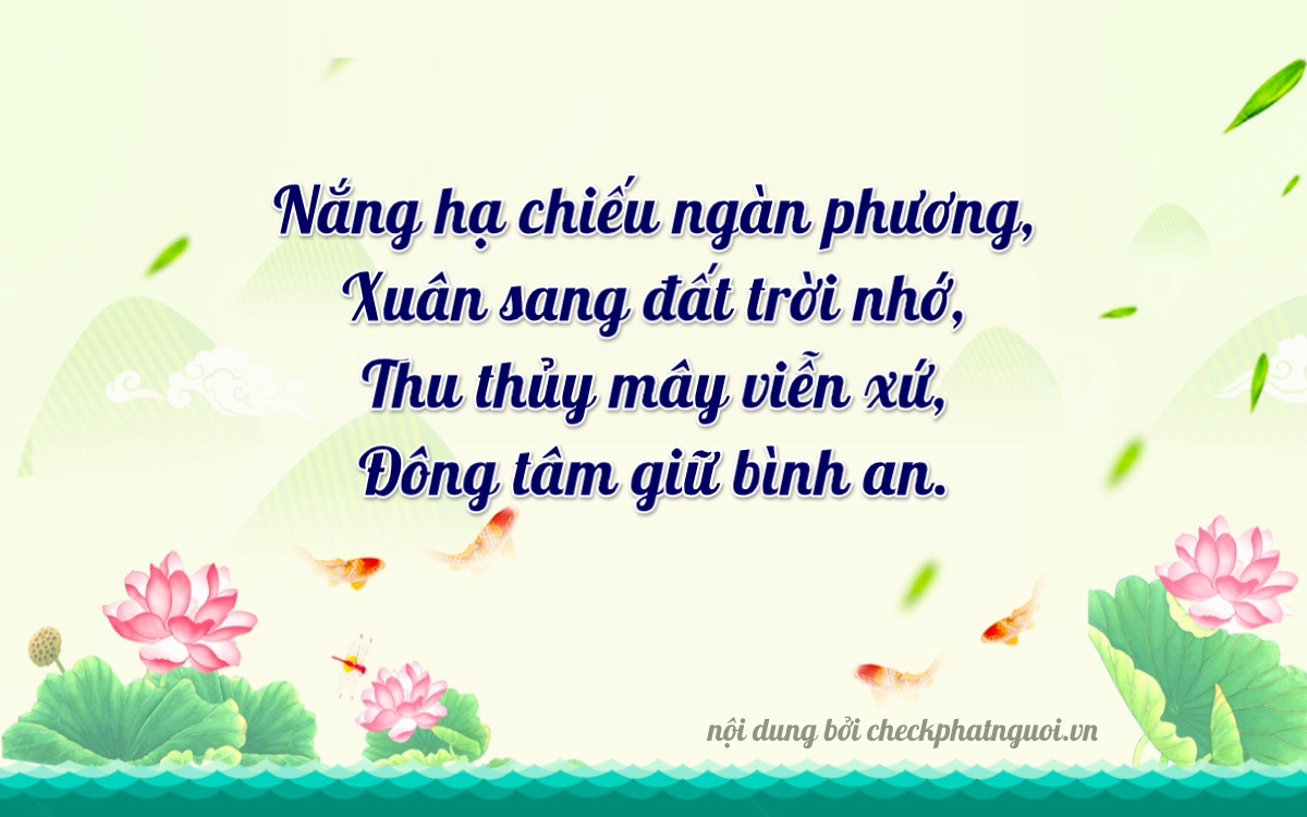 Bài thơ ý nghĩa cho <b>biển số 49A-20652</b> tại website checkphatnguoi.vn