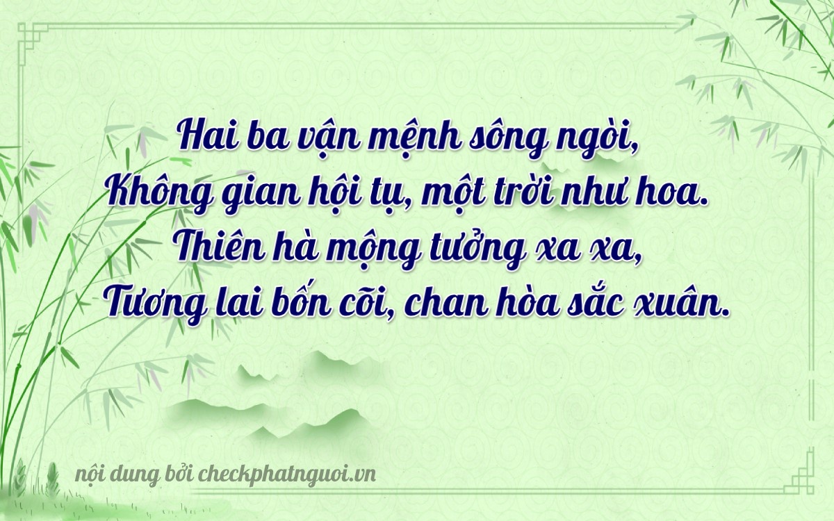 Bài thơ ý nghĩa cho <b>biển số 49A-23023</b> tại website checkphatnguoi.vn