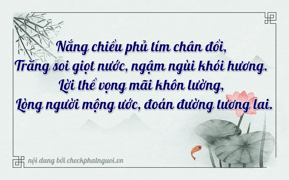 Bài thơ ý nghĩa cho <b>biển số 49A-31333</b> tại website checkphatnguoi.vn