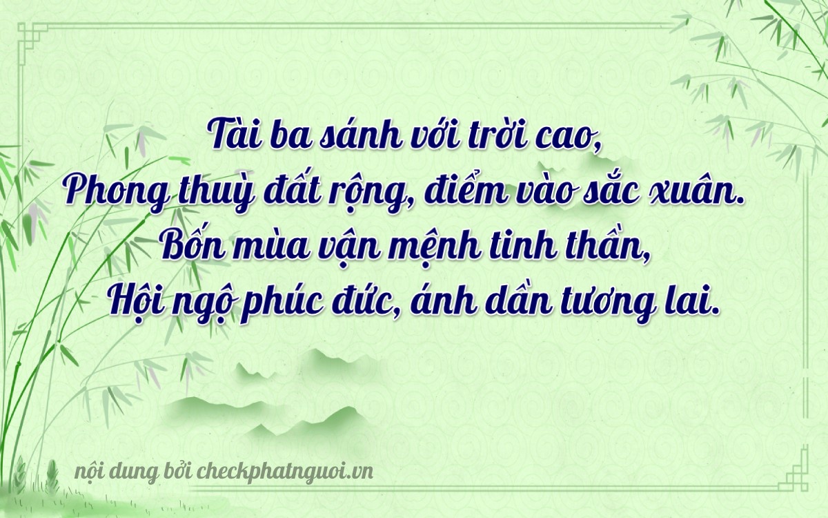 Bài thơ ý nghĩa cho <b>biển số 49A-33741</b> tại website checkphatnguoi.vn