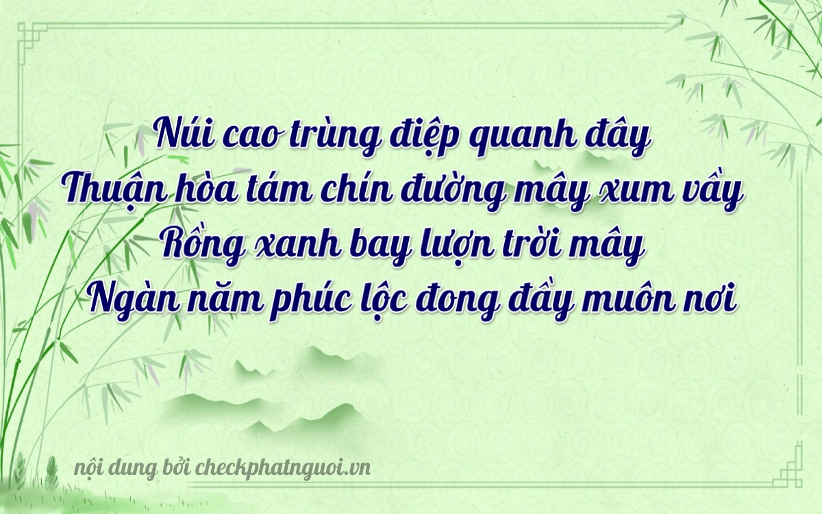 Bài thơ ý nghĩa cho <b>biển số 49A-37188</b> tại website checkphatnguoi.vn