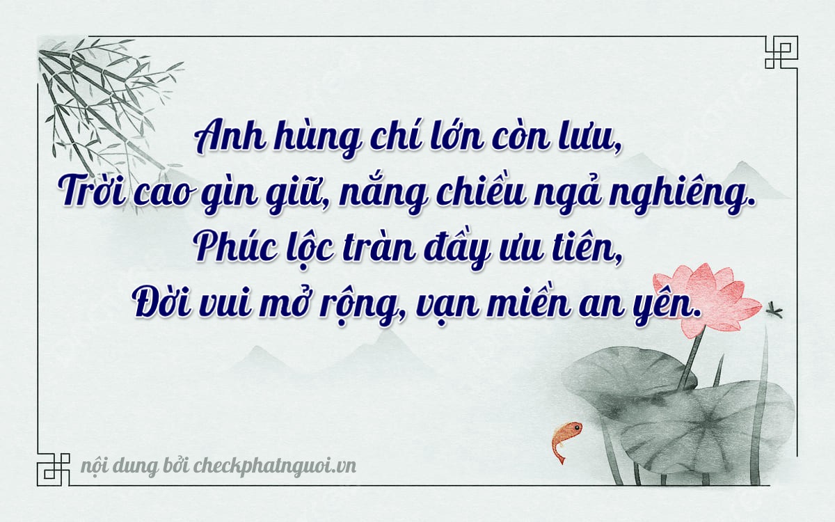 Bài thơ ý nghĩa cho <b>biển số 49A-41733</b> tại website checkphatnguoi.vn