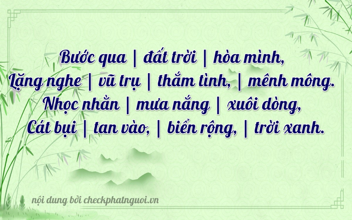 Bài thơ ý nghĩa cho <b>biển số 49A-42265</b> tại website checkphatnguoi.vn