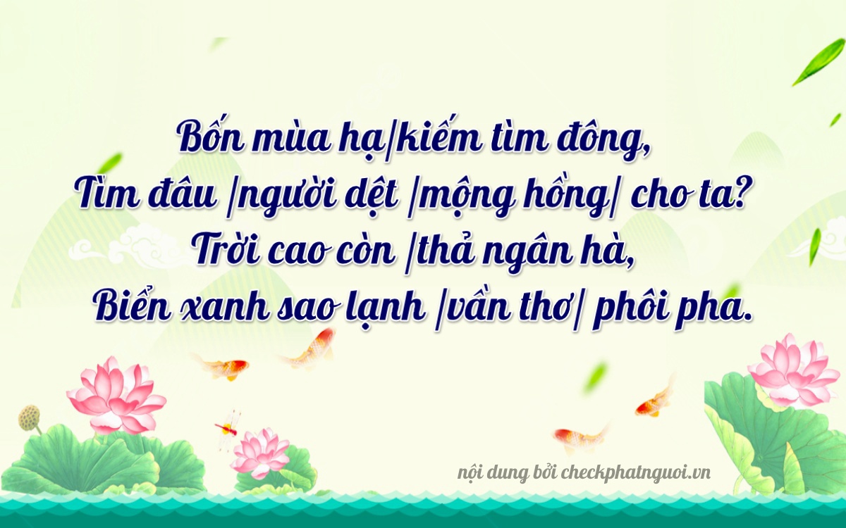 Bài thơ ý nghĩa cho <b>biển số 49A-48240</b> tại website checkphatnguoi.vn