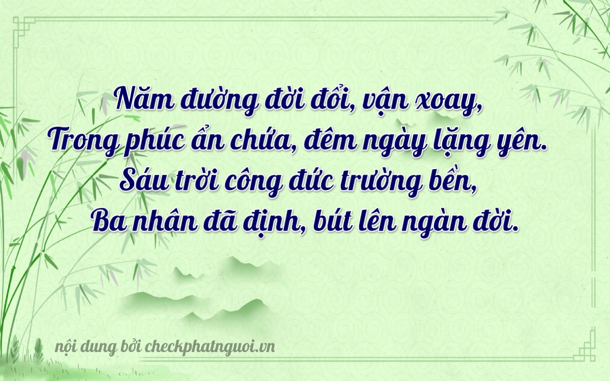 Bài thơ ý nghĩa cho <b>biển số 49A-51636</b> tại website checkphatnguoi.vn