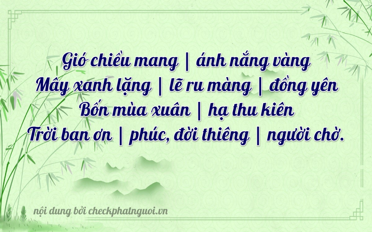 Bài thơ ý nghĩa cho <b>biển số 49A-54610</b> tại website checkphatnguoi.vn