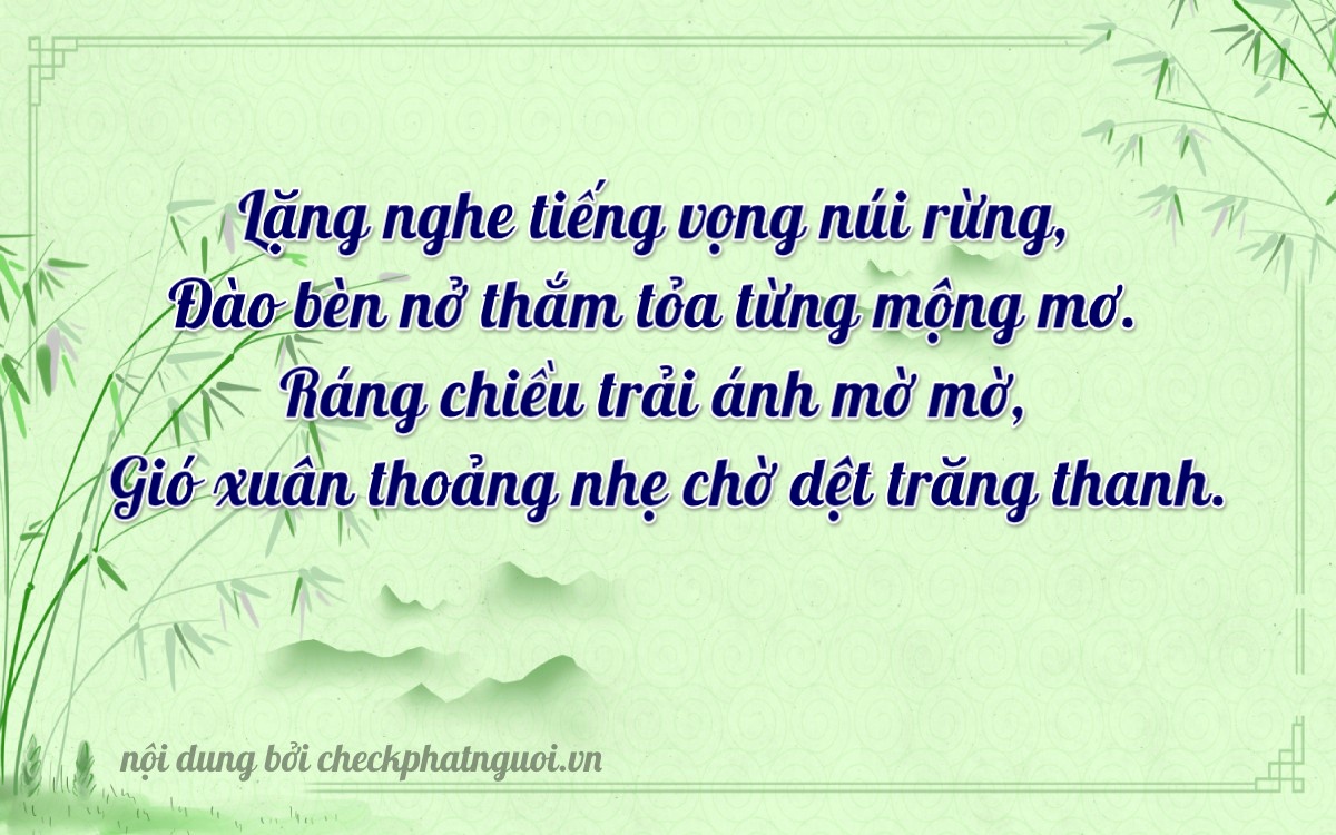 Bài thơ ý nghĩa cho <b>biển số 49A-55536</b> tại website checkphatnguoi.vn