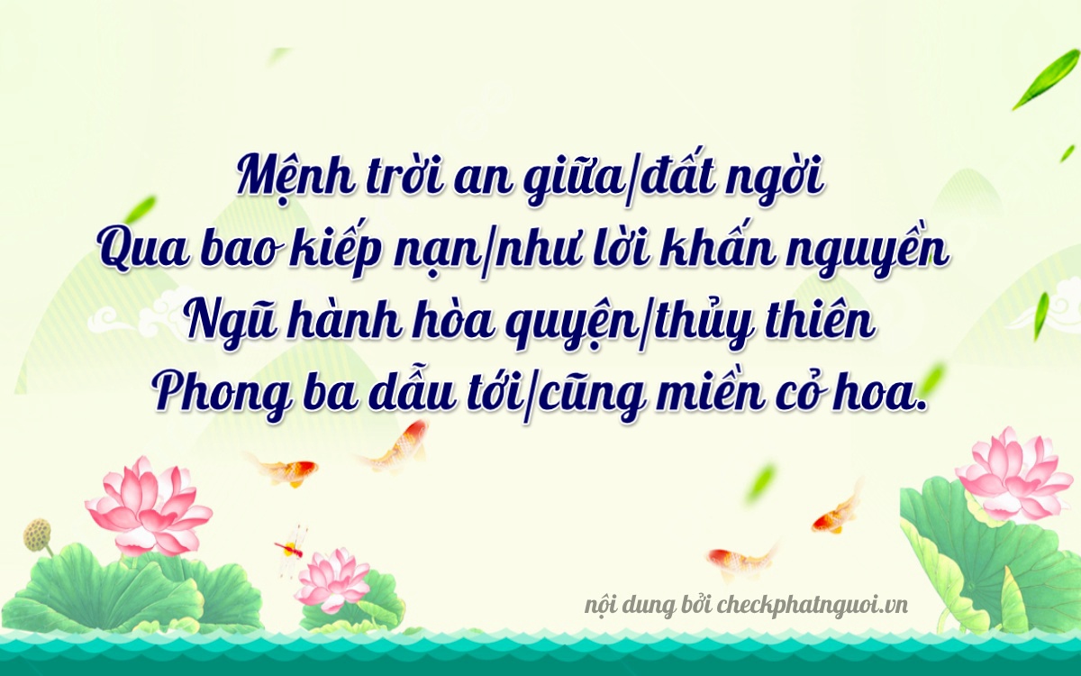 Bài thơ ý nghĩa cho <b>biển số 49A-56979</b> tại website checkphatnguoi.vn