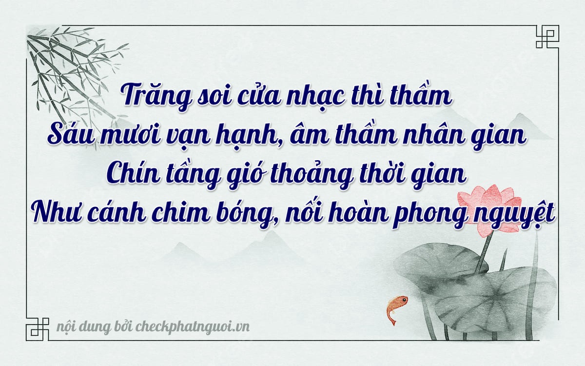 Bài thơ ý nghĩa cho <b>biển số 49A-58689</b> tại website checkphatnguoi.vn