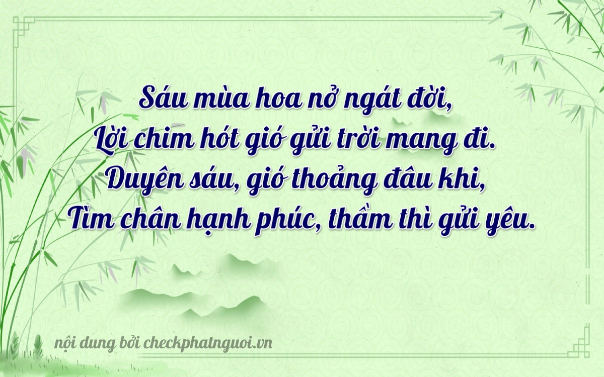 Bài thơ ý nghĩa cho <b>biển số 49A-60269</b> tại website checkphatnguoi.vn