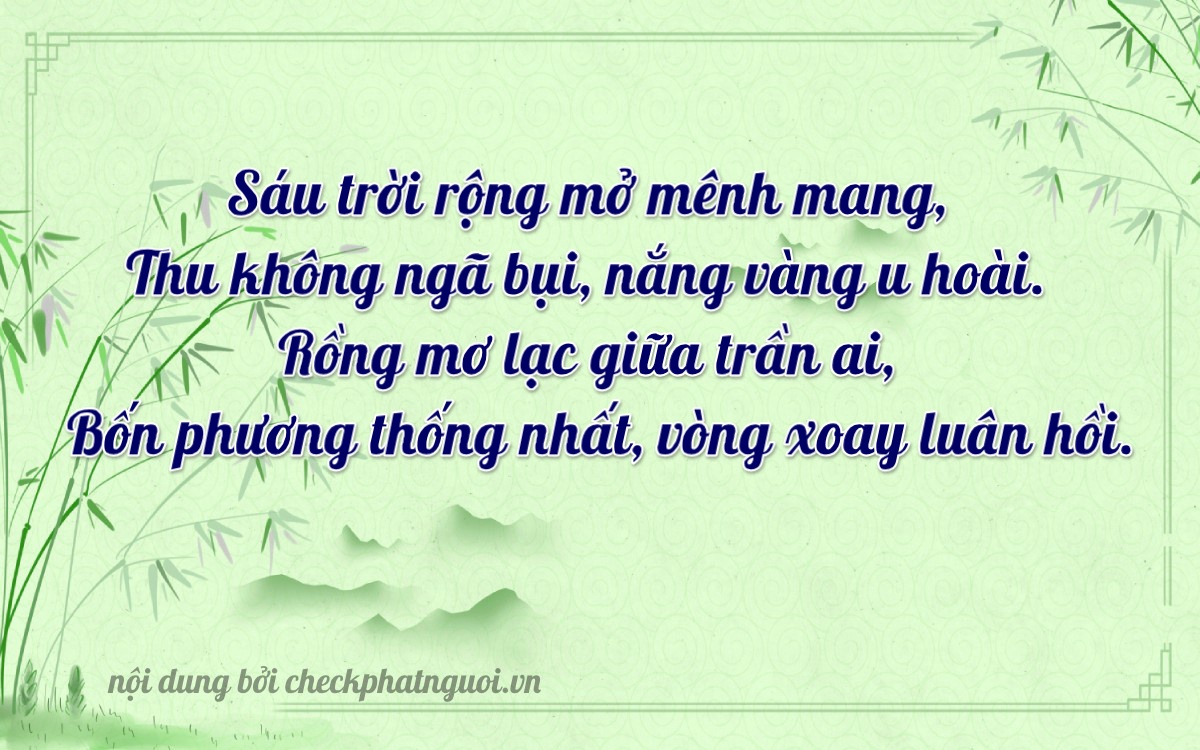 Bài thơ ý nghĩa cho <b>biển số 49A-60364</b> tại website checkphatnguoi.vn