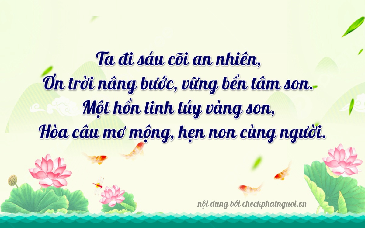 Bài thơ ý nghĩa cho <b>biển số 49A-60801</b> tại website checkphatnguoi.vn