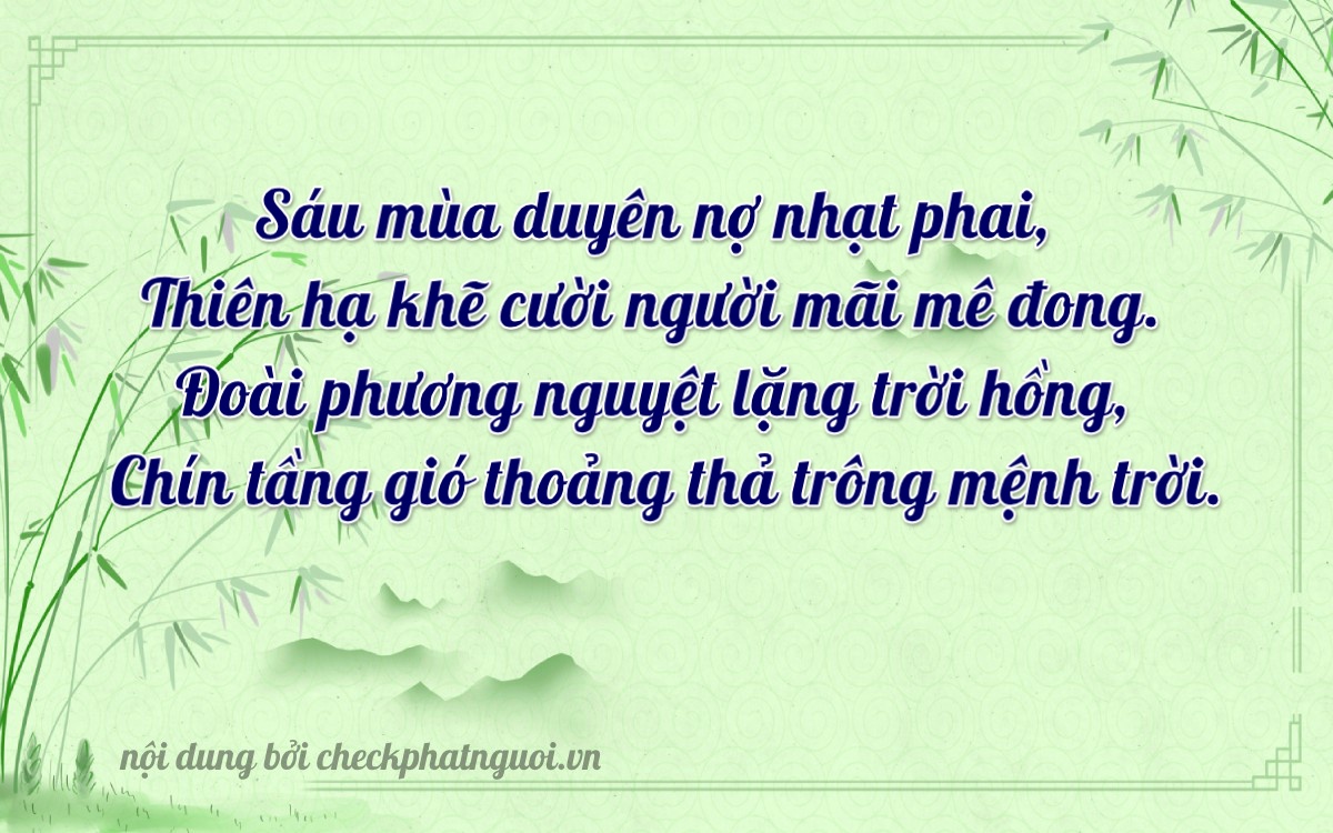 Bài thơ ý nghĩa cho <b>biển số 49A-61049</b> tại website checkphatnguoi.vn