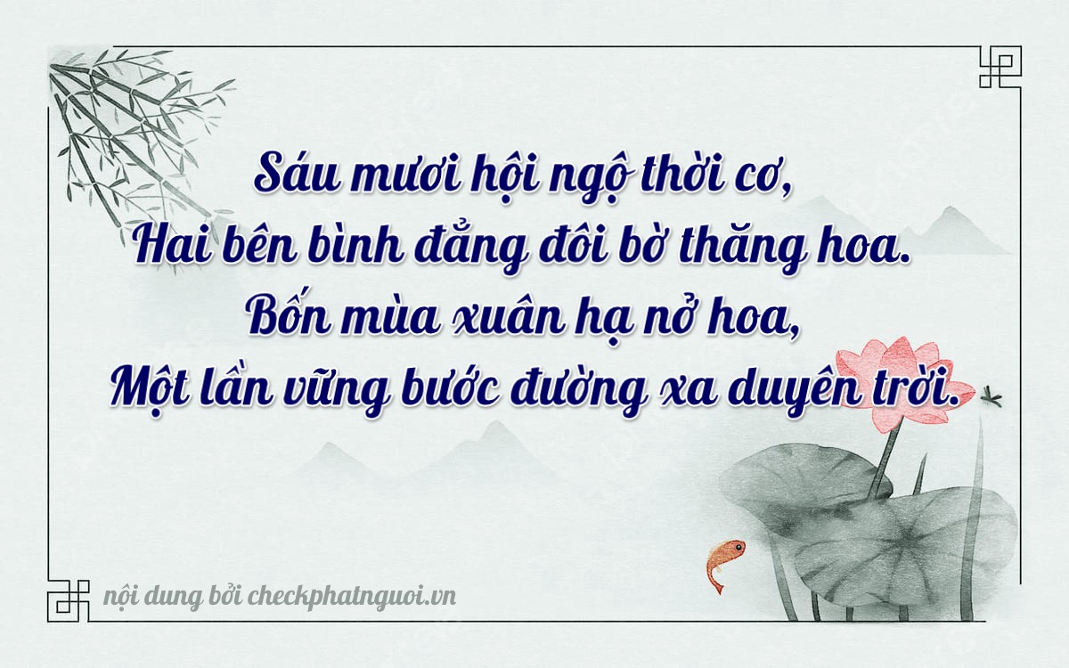 Bài thơ ý nghĩa cho <b>biển số 49A-62041</b> tại website checkphatnguoi.vn