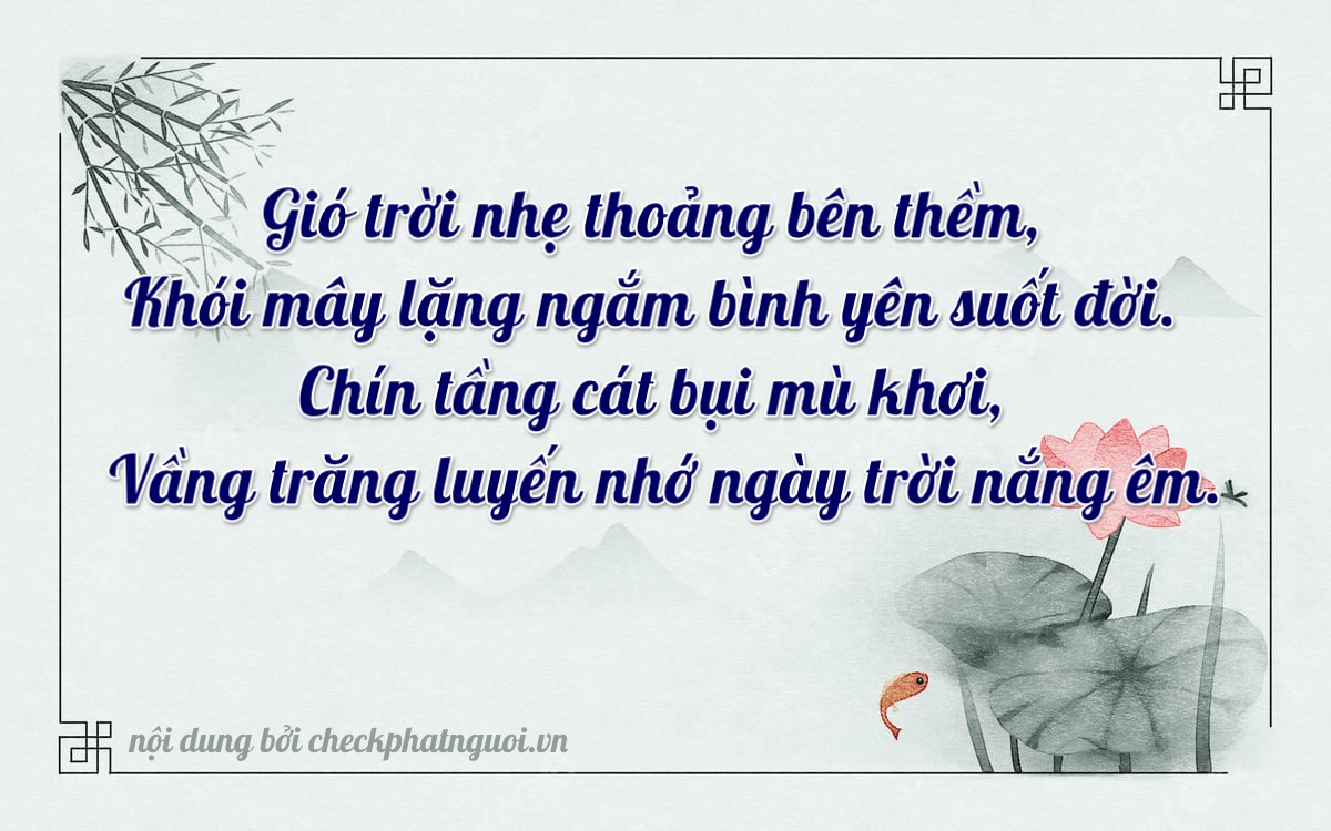 Bài thơ ý nghĩa cho <b>biển số 49A-65056</b> tại website checkphatnguoi.vn
