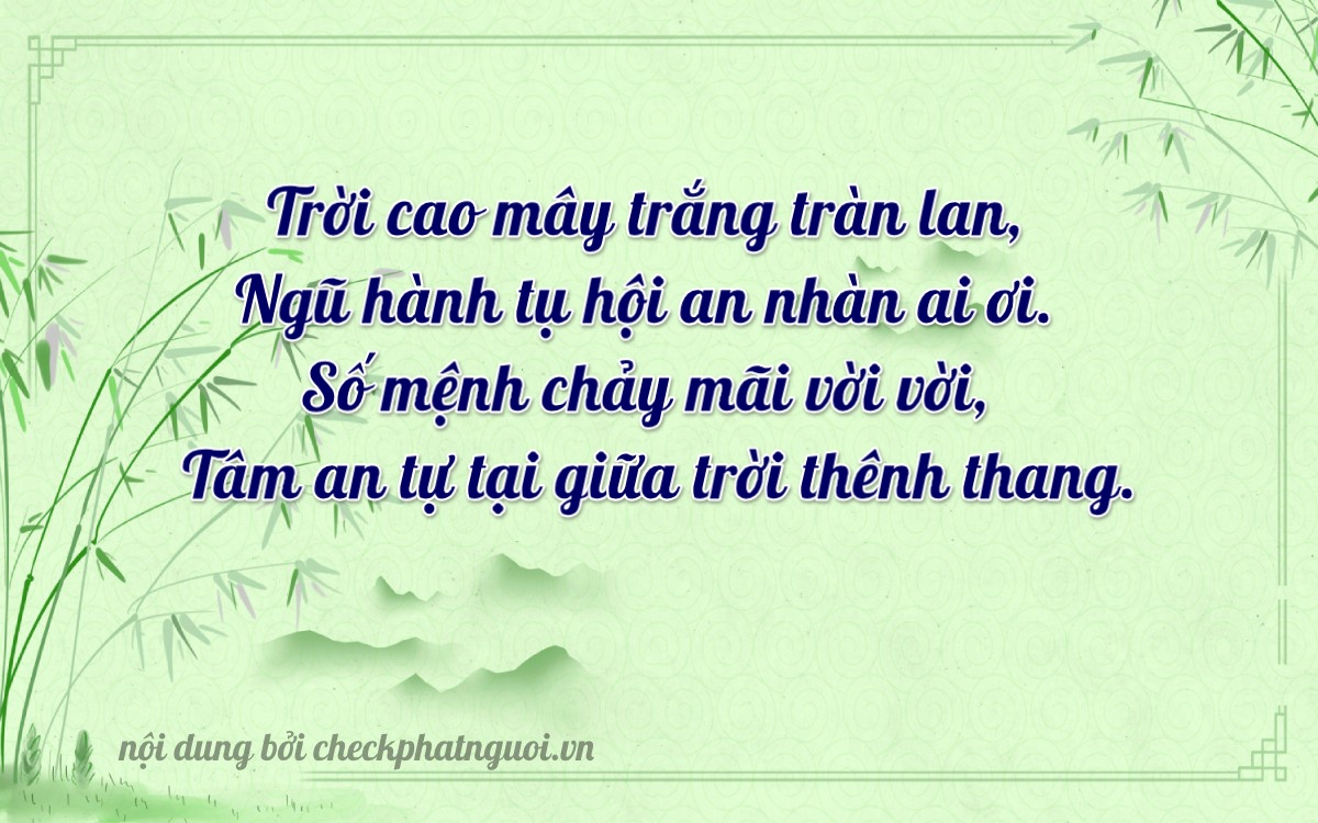 Bài thơ ý nghĩa cho <b>biển số 49A-65098</b> tại website checkphatnguoi.vn