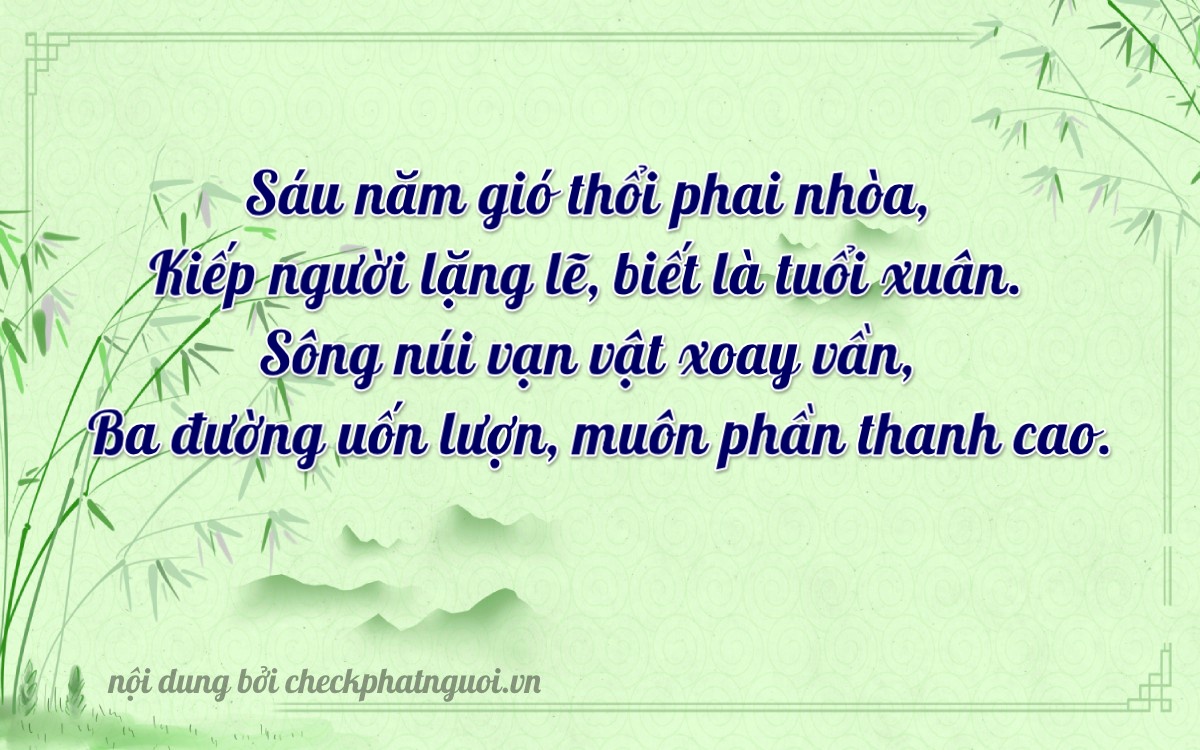 Bài thơ ý nghĩa cho <b>biển số 49A-66438</b> tại website checkphatnguoi.vn