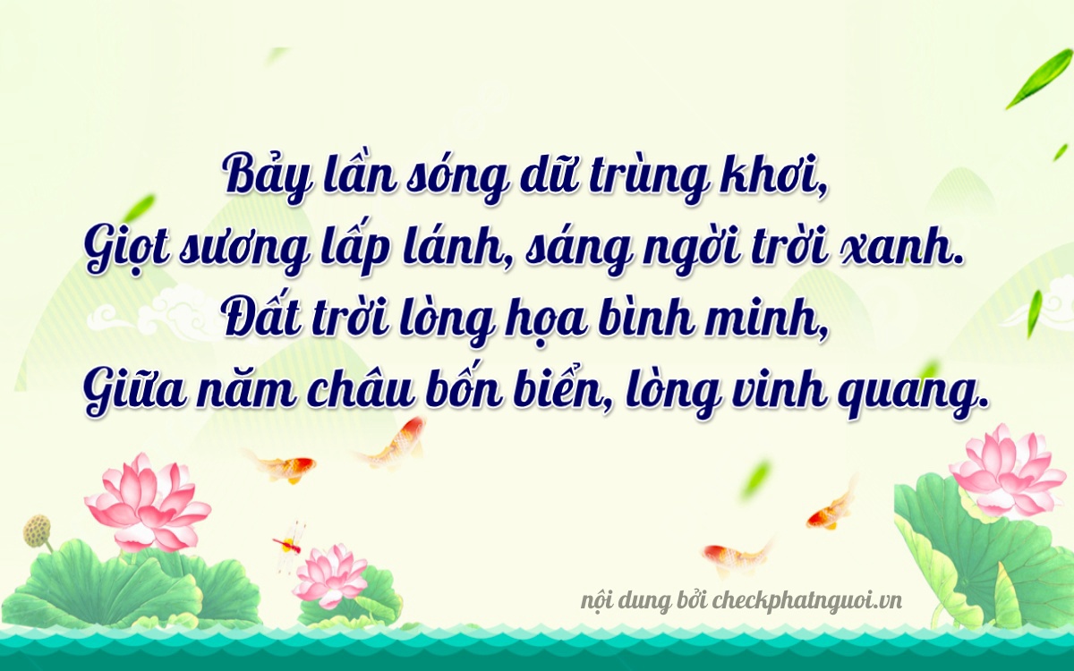 Bài thơ ý nghĩa cho <b>biển số 49A-70615</b> tại website checkphatnguoi.vn