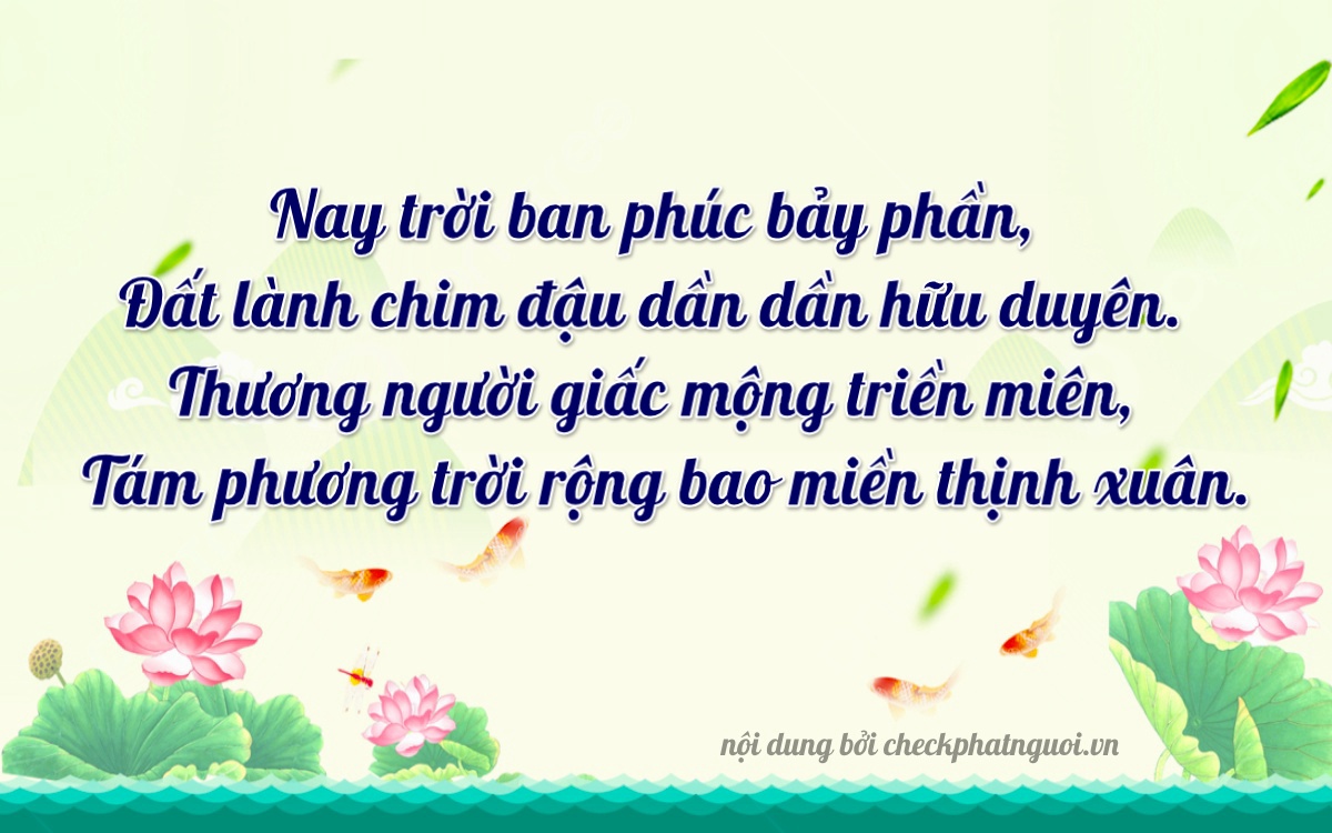 Bài thơ ý nghĩa cho <b>biển số 49A-70722</b> tại website checkphatnguoi.vn