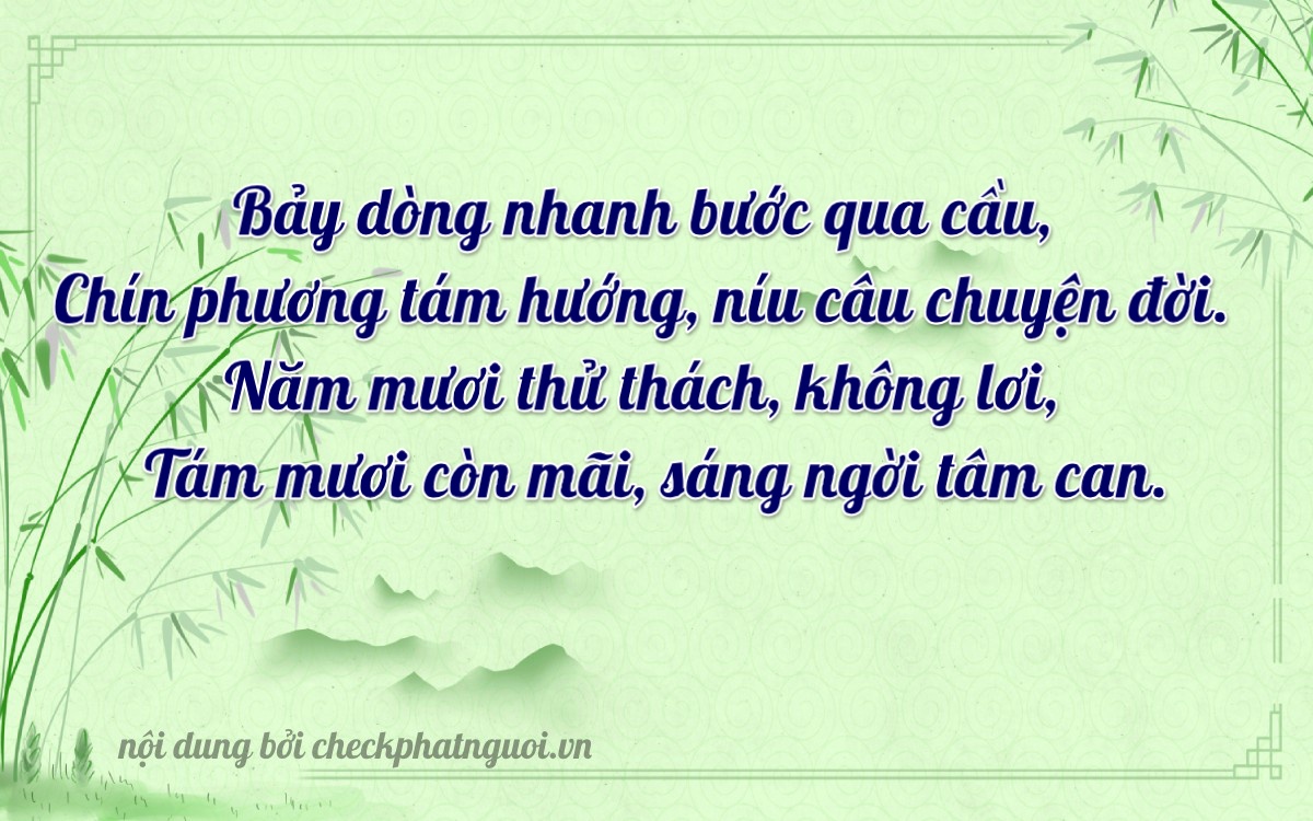 Bài thơ ý nghĩa cho <b>biển số 49A-70958</b> tại website checkphatnguoi.vn