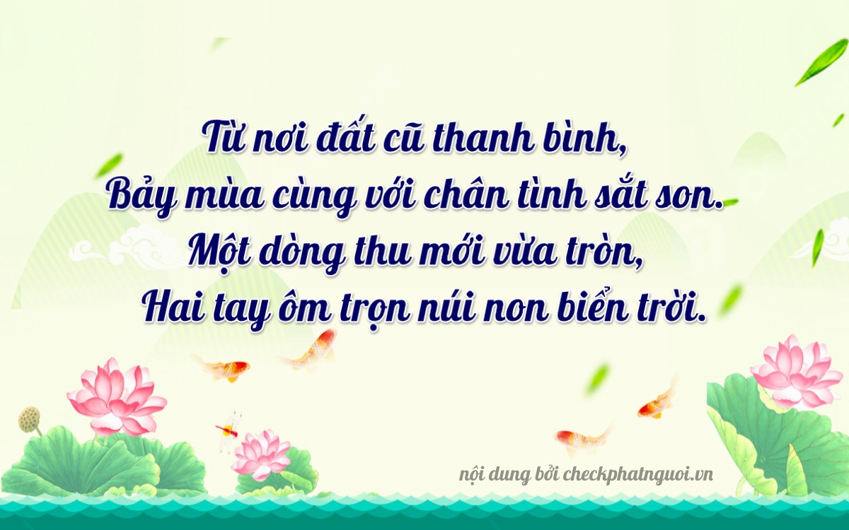 Bài thơ ý nghĩa cho <b>biển số 49A-72109</b> tại website checkphatnguoi.vn