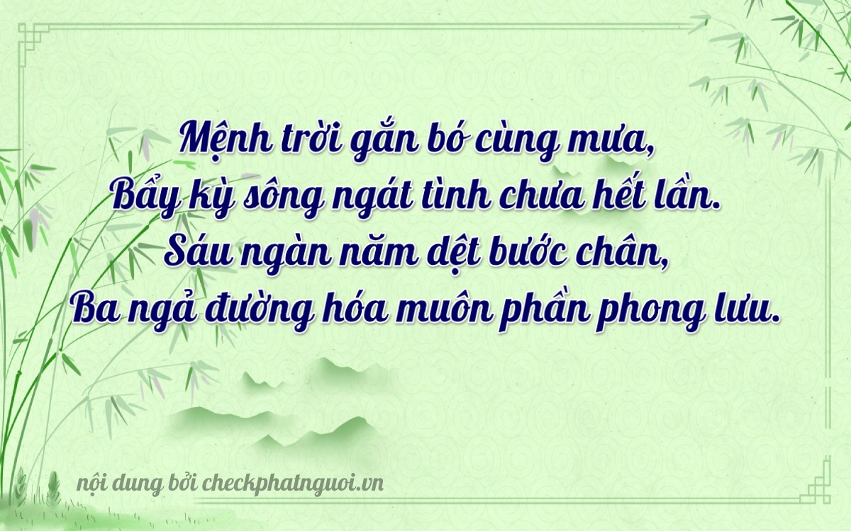 Bài thơ ý nghĩa cho <b>biển số 49A-74633</b> tại website checkphatnguoi.vn