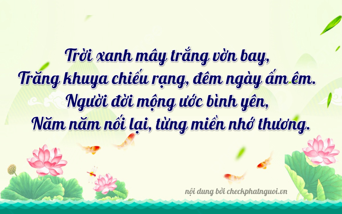 Bài thơ ý nghĩa cho <b>biển số 49A-81805</b> tại website checkphatnguoi.vn