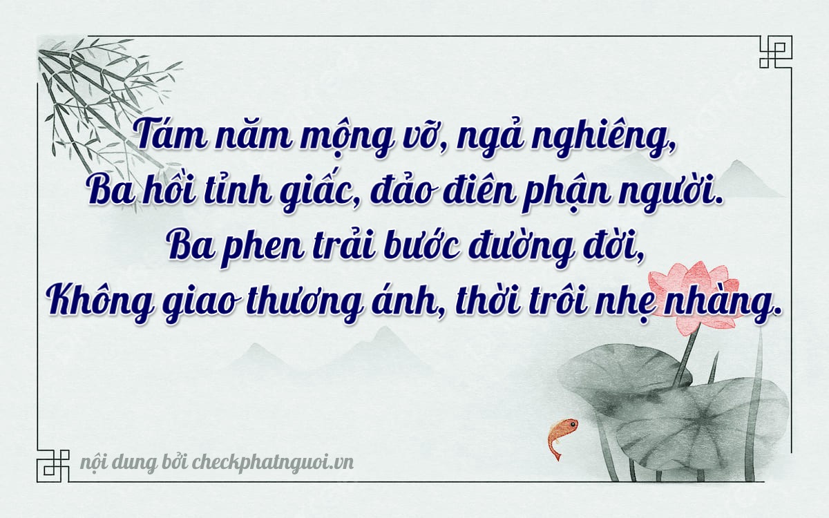 Bài thơ ý nghĩa cho <b>biển số 49A-88303</b> tại website checkphatnguoi.vn