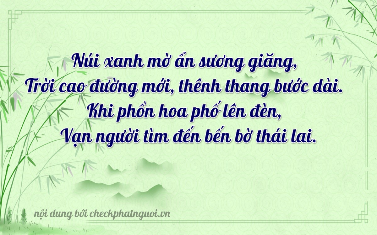 Bài thơ ý nghĩa cho <b>biển số 49A-93026</b> tại website checkphatnguoi.vn