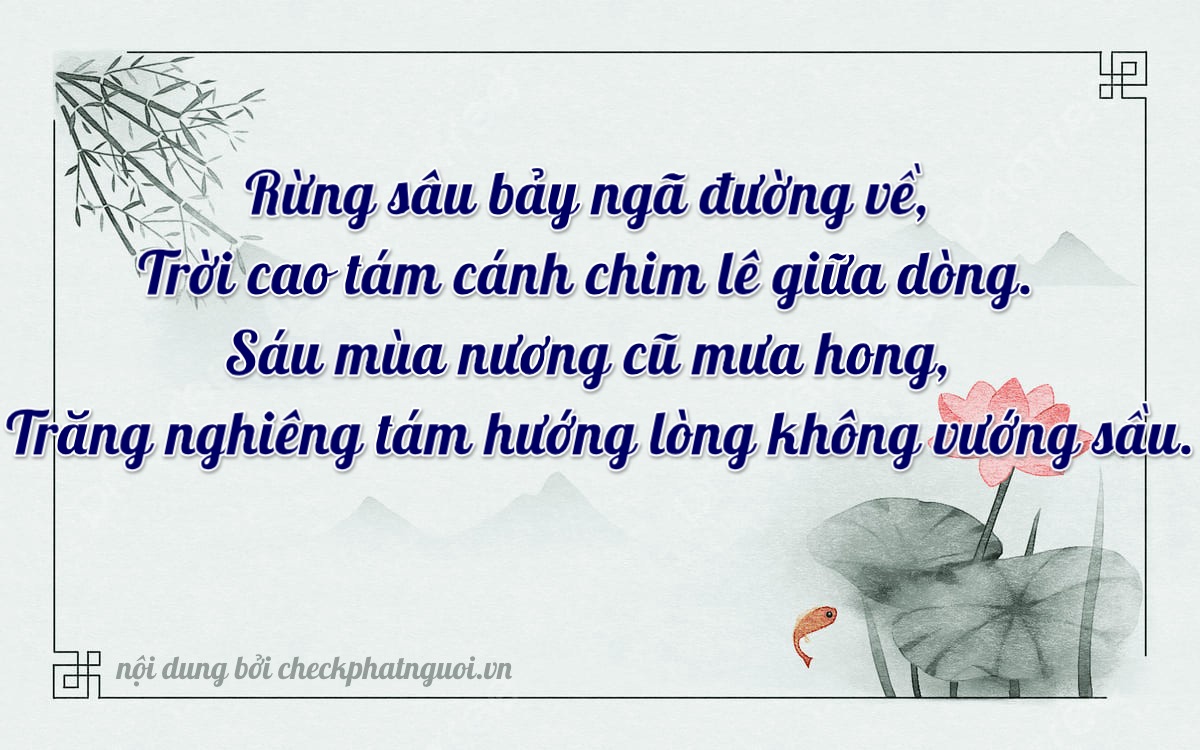 Bài thơ ý nghĩa cho <b>biển số 49AA-12786</b> tại website checkphatnguoi.vn