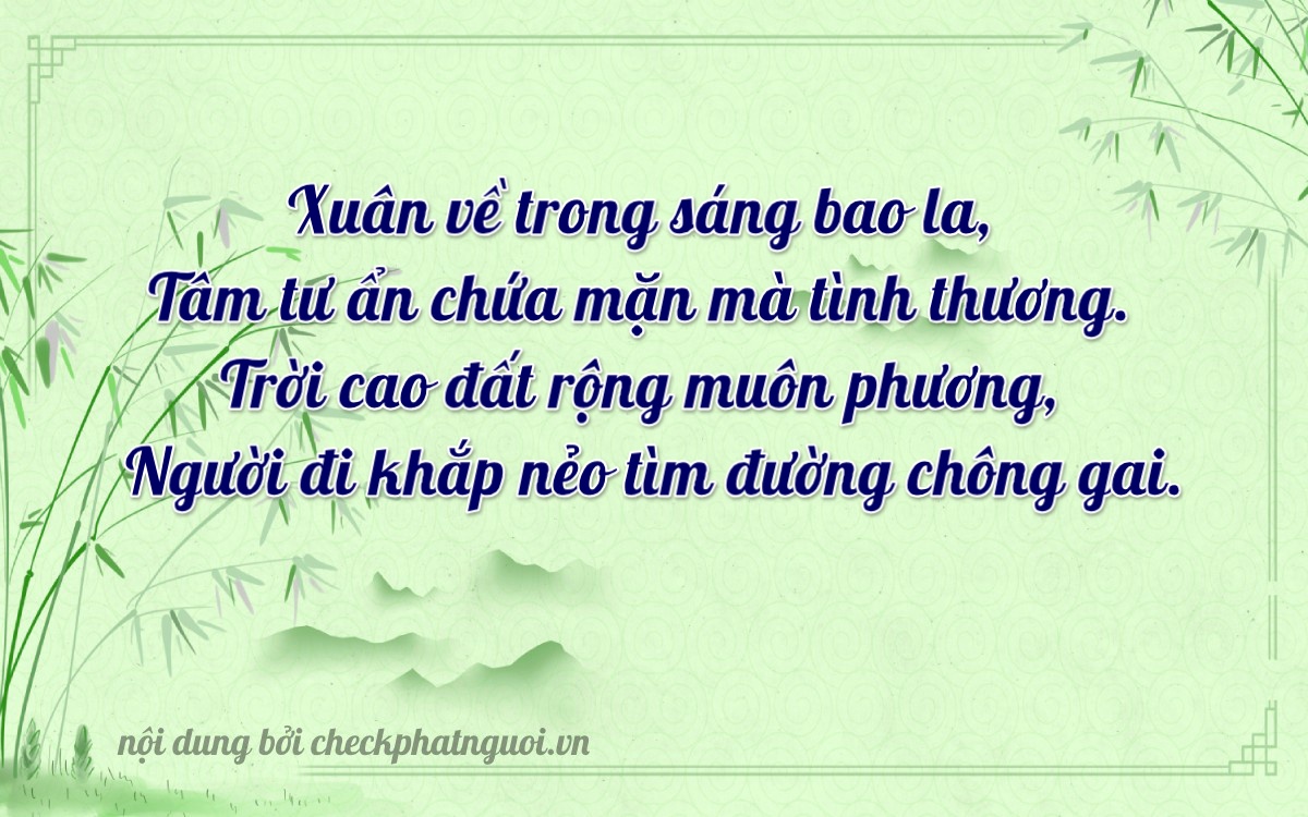 Bài thơ ý nghĩa cho <b>biển số 49AA-48801</b> tại website checkphatnguoi.vn